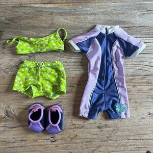 American Girl TODAY Wet Suit, Bikini & Aqua Shoes Set, NEW IN BOX (GYOW)